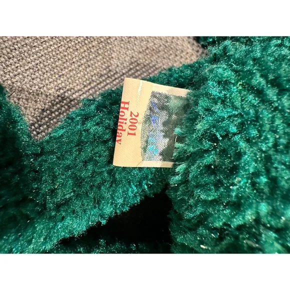 Ty Beanie Baby 2001 Holiday Teddy Green Plush Toy NEW NWT - Picture 4 of 13